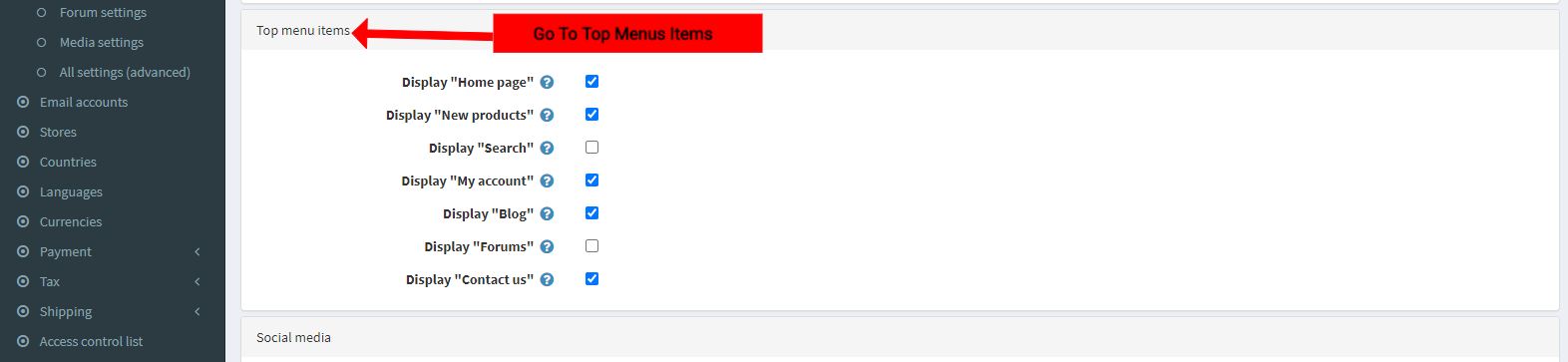 Create a Menu